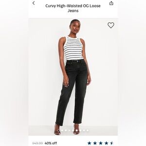 Old Navy curvy high waisted OG loose jeans